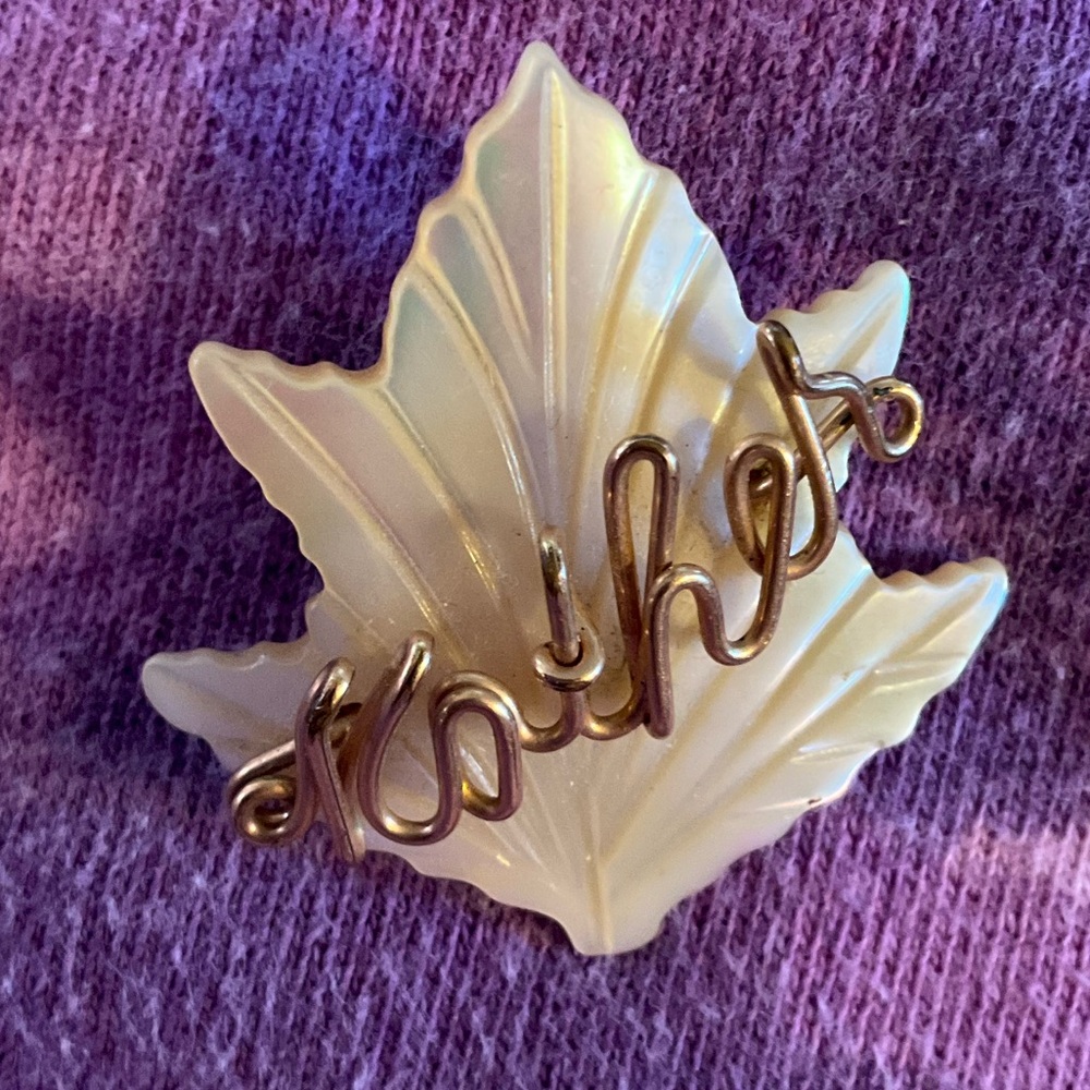 Vintage mother of pearl Mother pin
